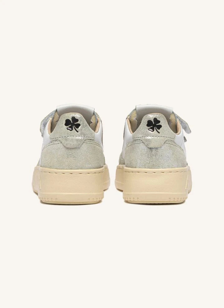 Autry - Kidstripes Low Suede Sneakers | Silver