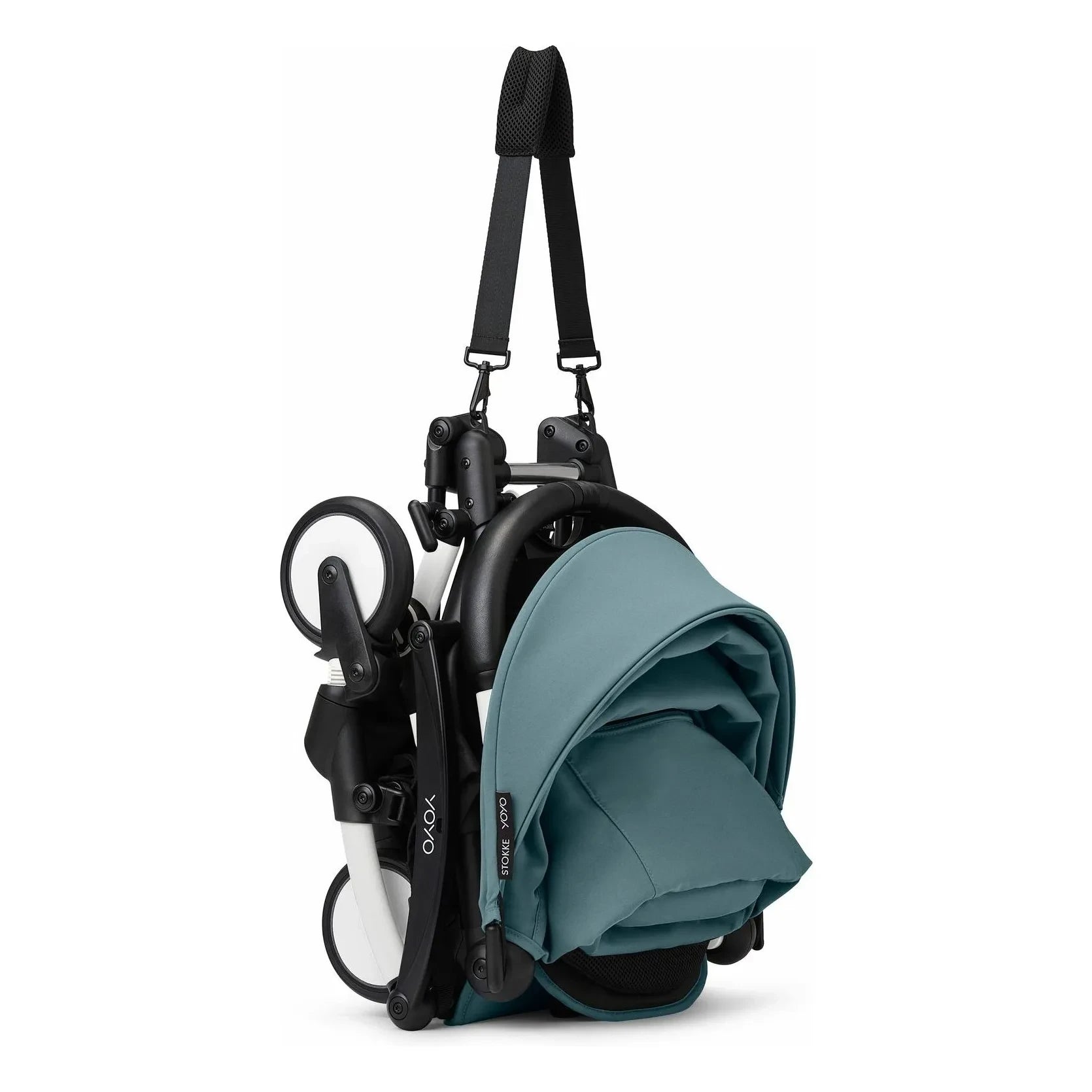 Stokke® - YOYO³ Full Baby Stroller 0+ and 6+ Black Frame | Aqua