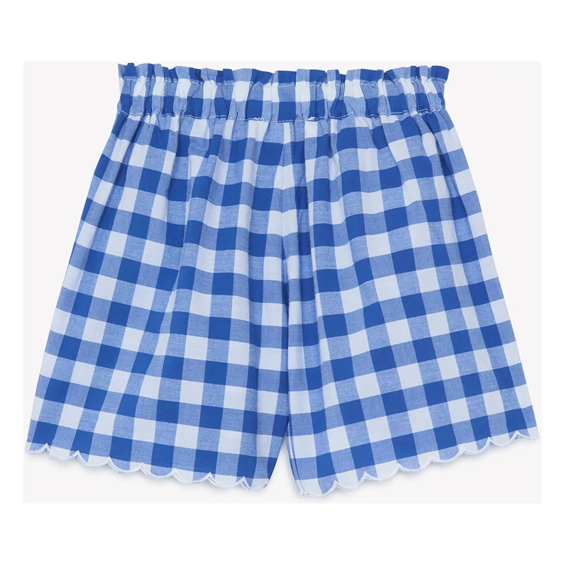 Tartine et Chocolat - Embroidered Top and Checked Shorts Set | Royal Blue
