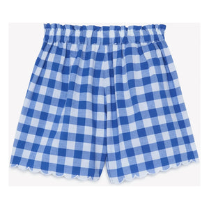 Tartine et Chocolat - Embroidered Top and Checked Shorts Set | Royal Blue
