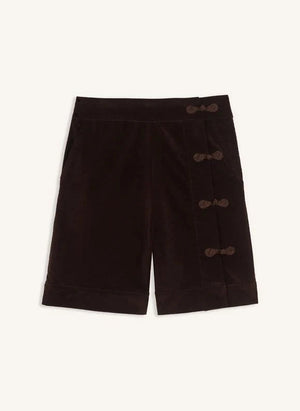 Maria de la Orden - Silene Cotton Bermuda Shorts | Chocolate