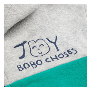 Bobo Choses - Joy organik pamuklu fermuarlı sweatshirt | Gri melanj