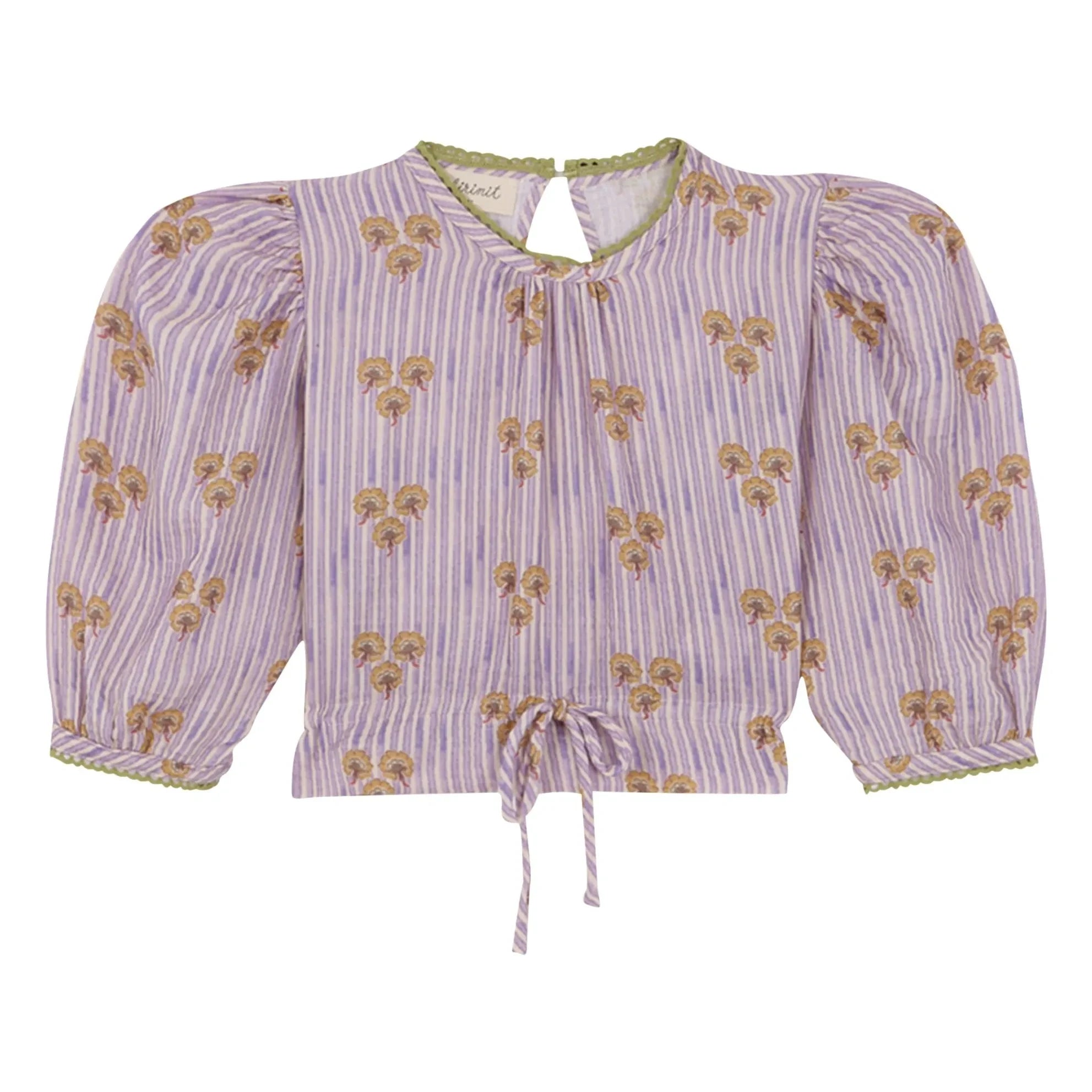 birinit - Cinca Striped Organic Cotton Blouse | Mauve