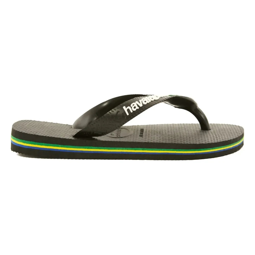 Havaianas - Logo Brazil Flip Flops | Black
