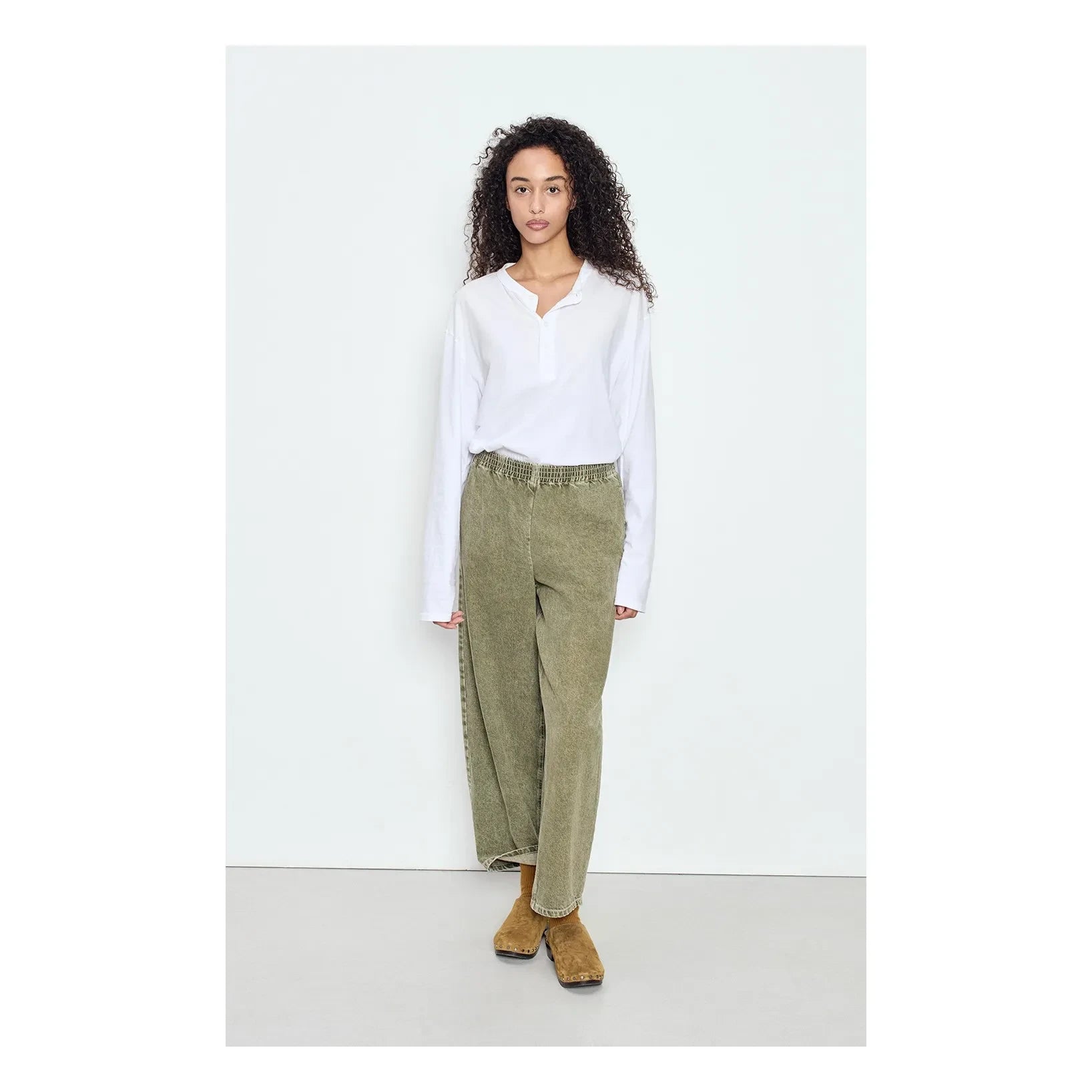American Vintage - Uzatown Pamuklu Havuç Kesim Pantolon | Olive