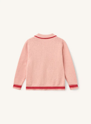 Copenhagen Colors - Organik Pamuk Geyik Hırka | Pudra Pembe