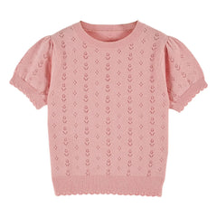 Emile et Ida - Ruffled Linen T-Shirt | Pink