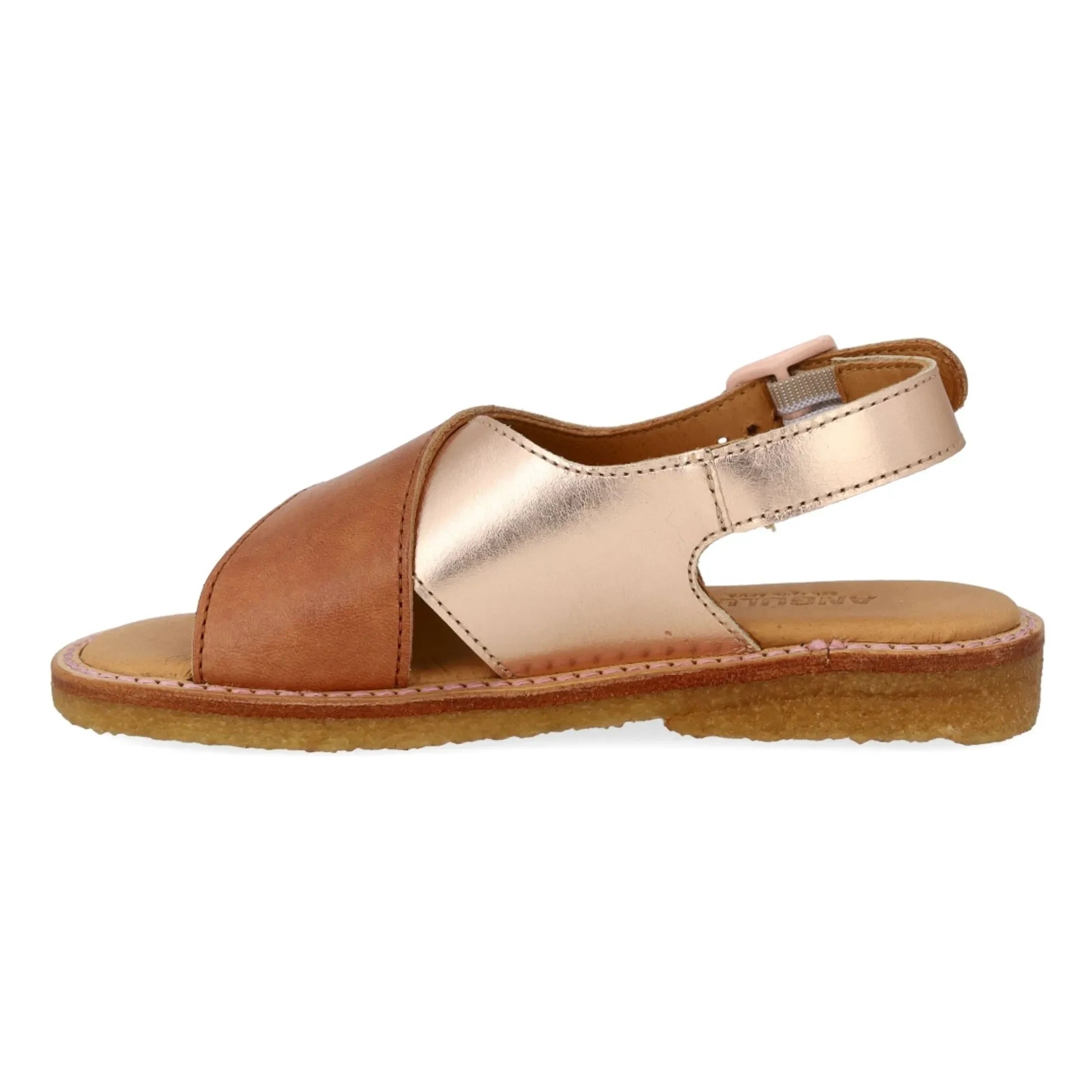 Angulus - Contrast Sandals | Rose Gold