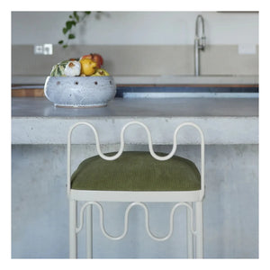 Honoré - Dolores bar stool with water-repellent fabric | Khaki