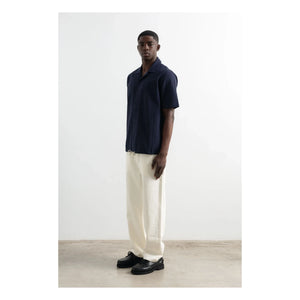 Edmmond Studios - Travis Short Sleeve Shirt | Dark Blue