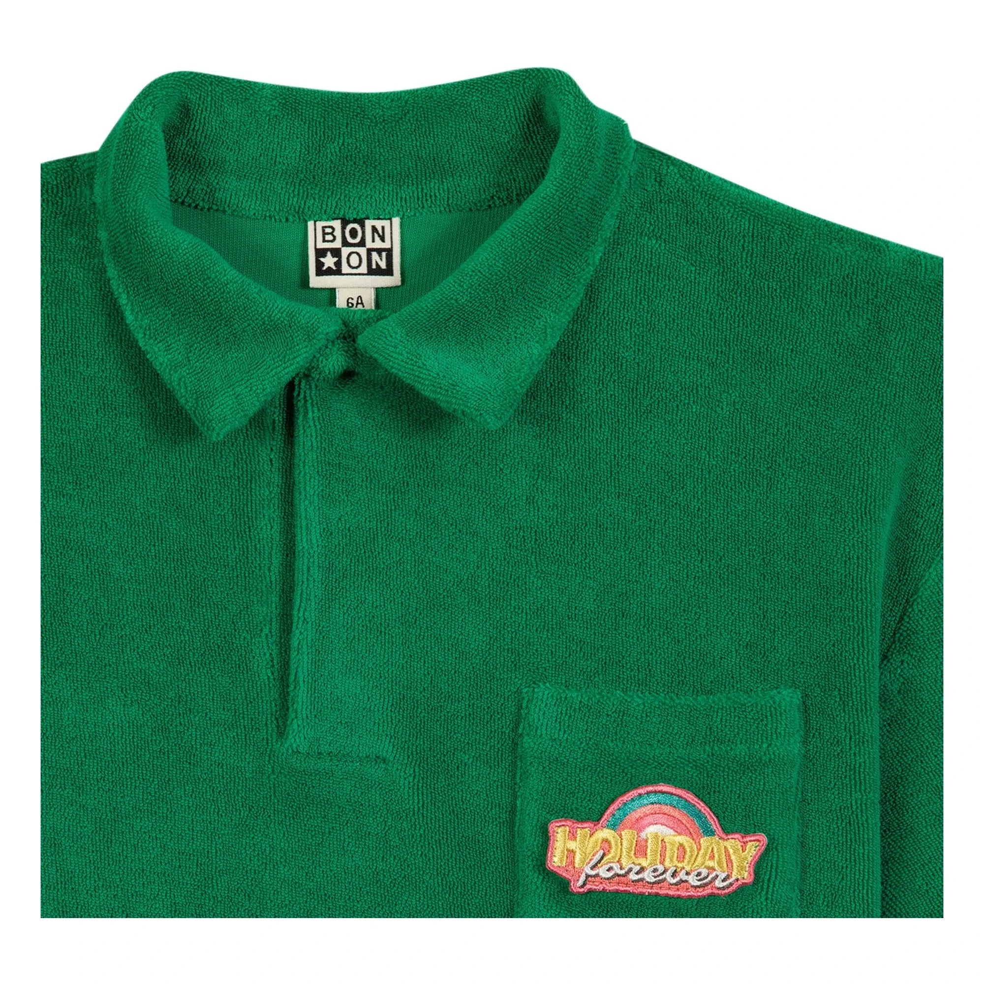 Bonton - Livio apple terry polo shirt | Emerald green