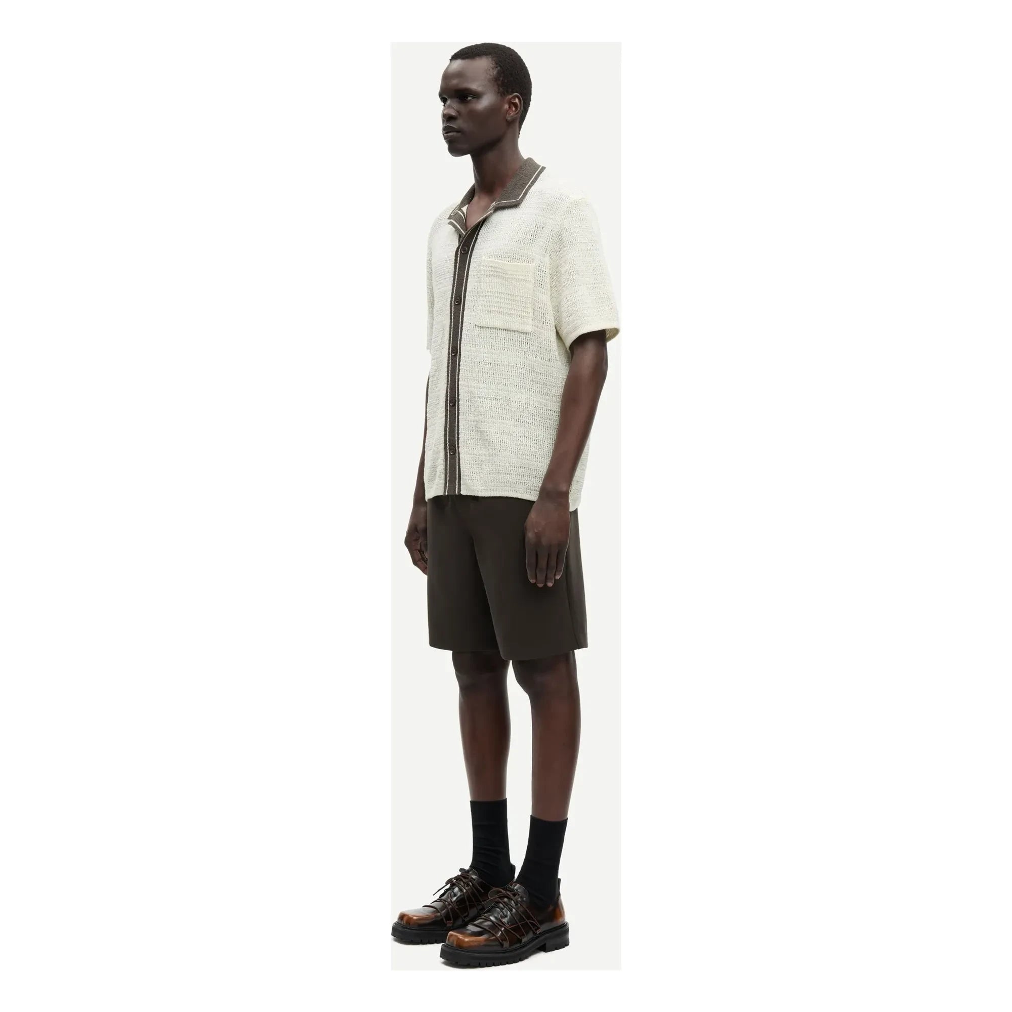 Samsoe Samsoe - Sapercy Short Sleeve Knit Shirt | White