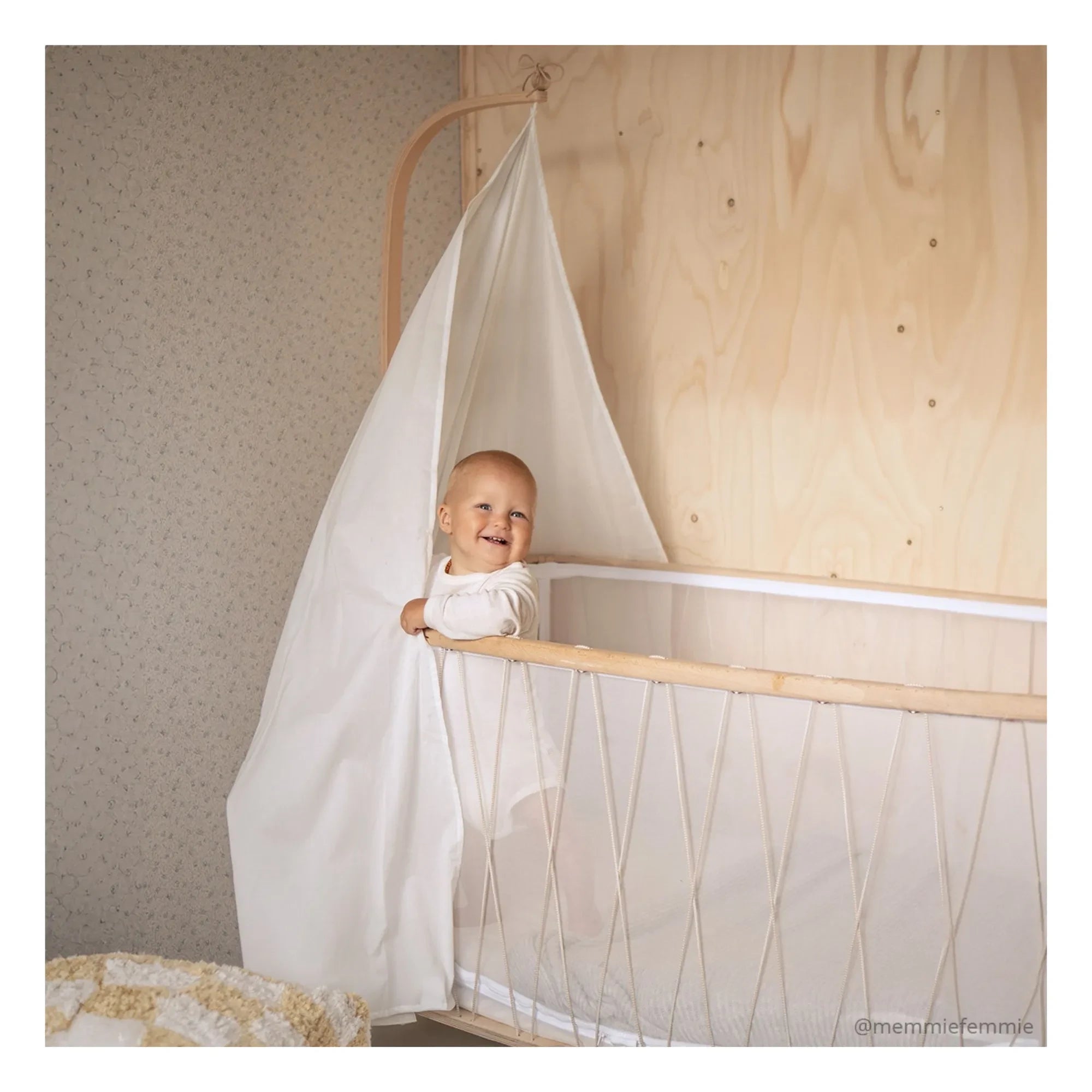Charlie Crane - Kimi Bed Cover for Crib | White