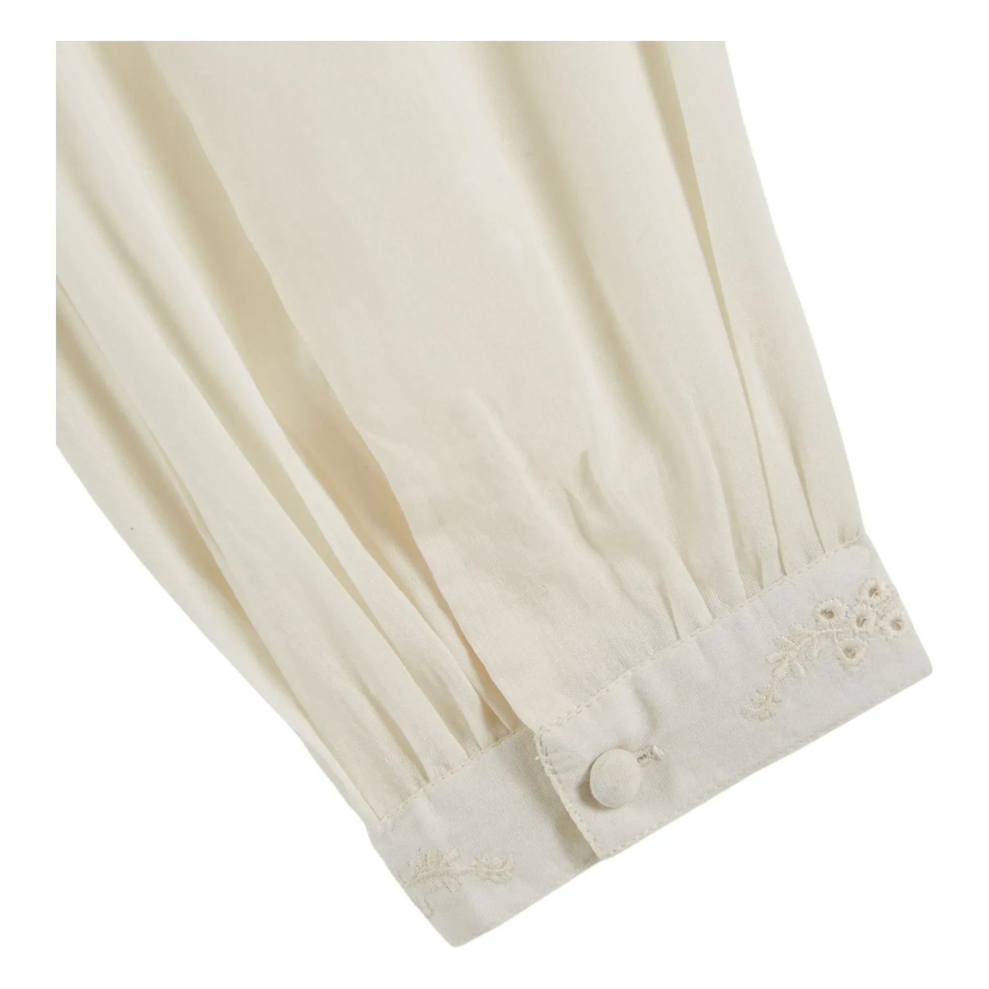 Emile et Ida - Charline Embroidered Blouse | Cream