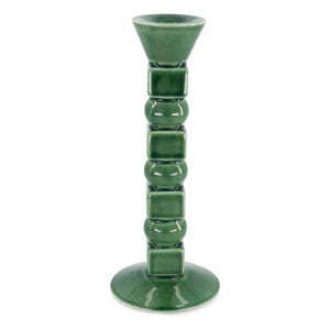 The Socialite Family - Ceramic Anna Candle Holder Medium | Olive Green