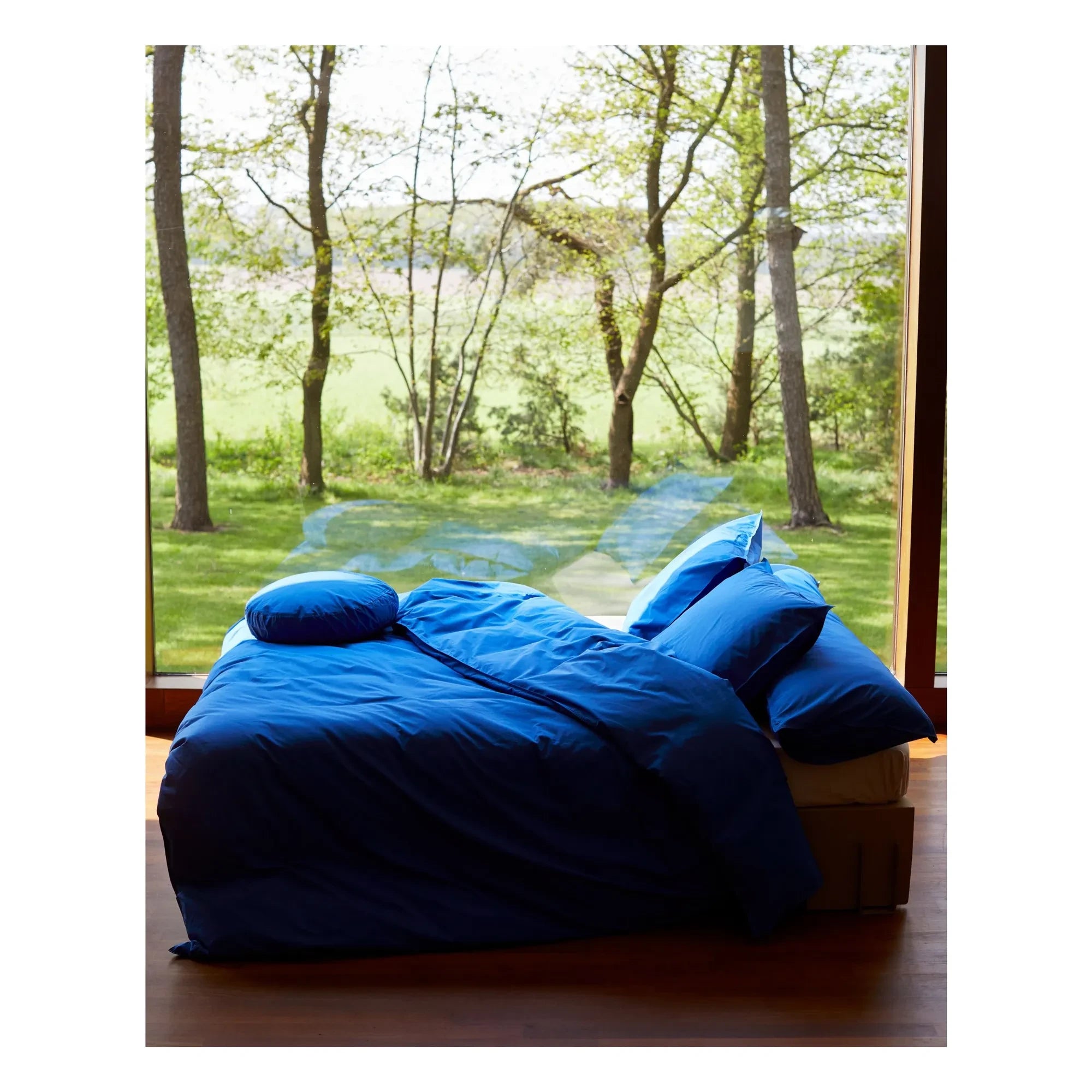 Suite 702 - Organic Percale Duvet Cover | Cobalt Blue