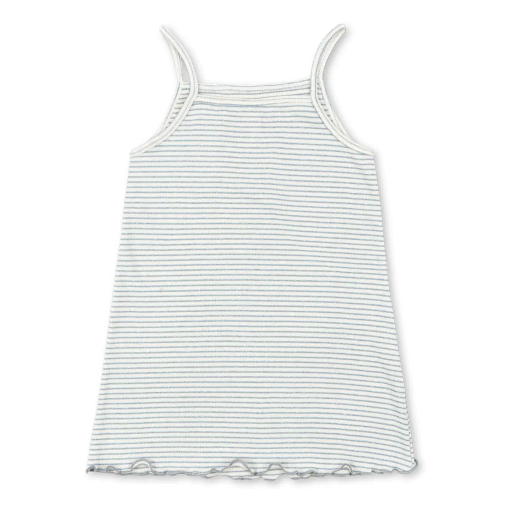 Konges Sløjd - Textured Roli Striped Organic Cotton Dress | Blue