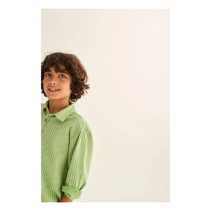 Cozmo - Eric Striped Shirt | Meadow Green