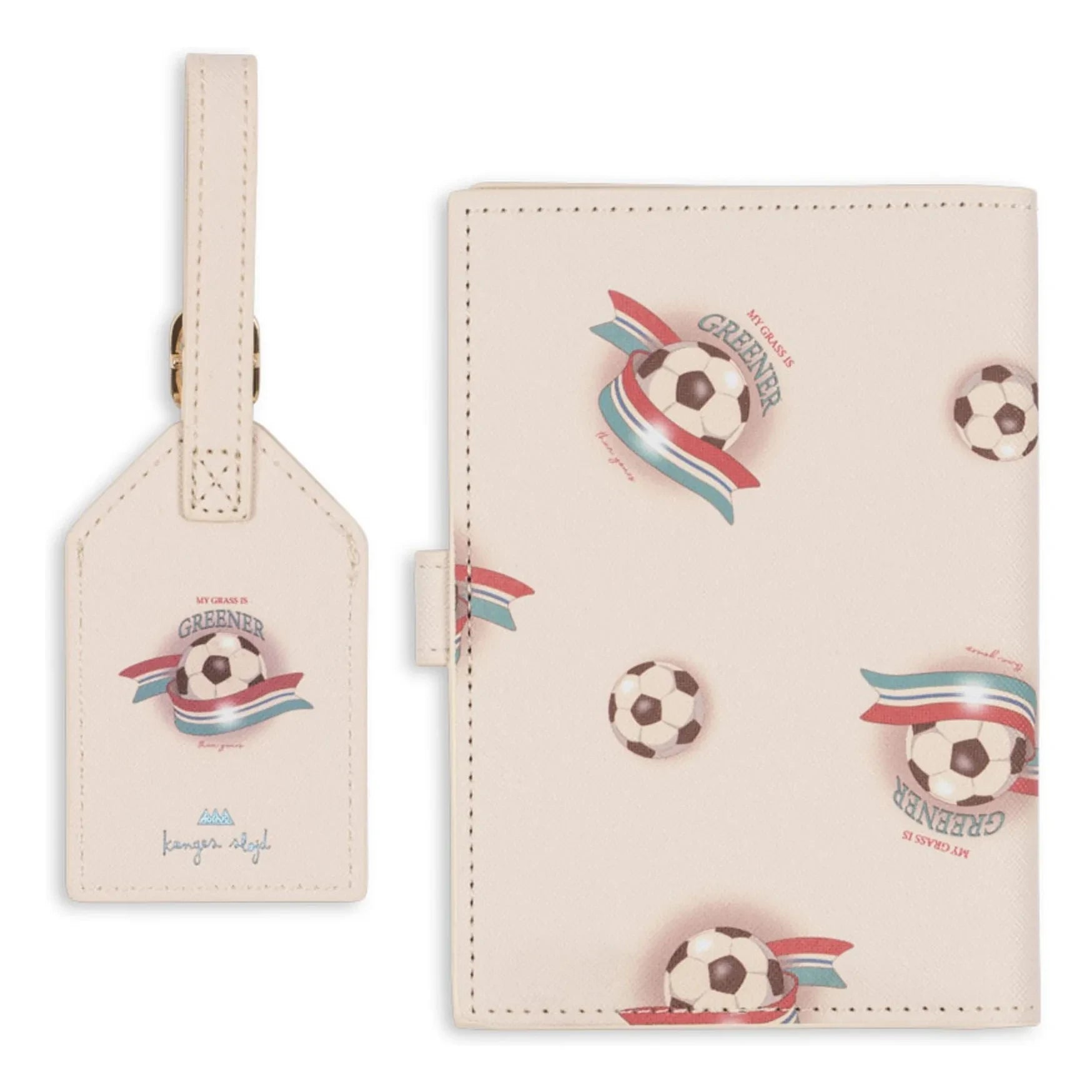 Konges Sløjd - Kick It Passport Cover and Luggage Tag | Beige