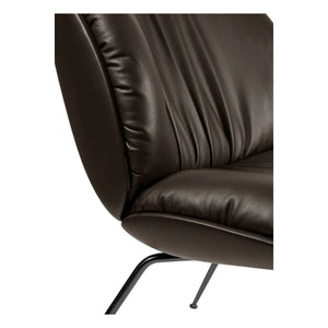 Gubi - Beetle Soft leather lounge chair, Gamfratesi | Coffee