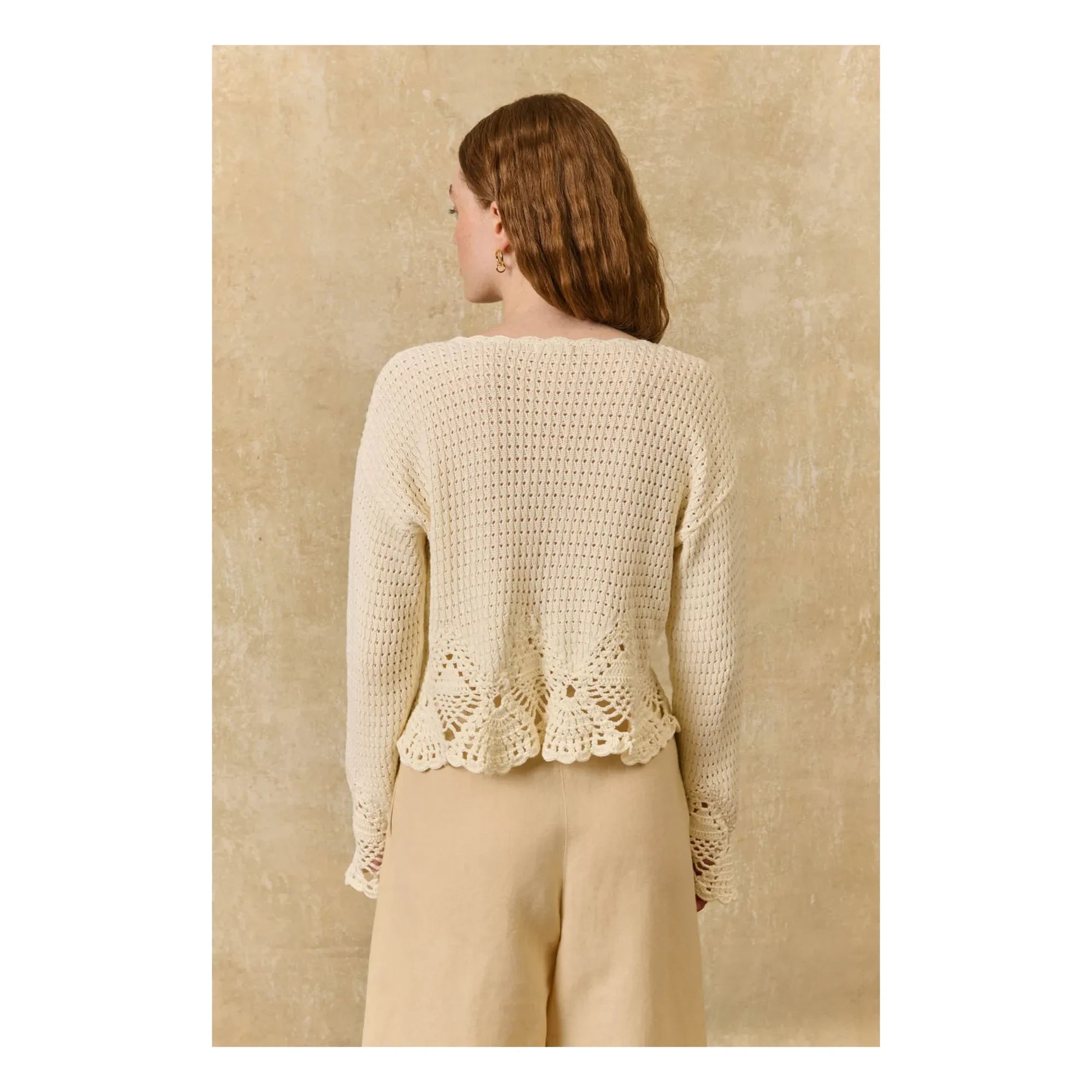 Louise Misha - Molya Cotton Cardigan | Cream