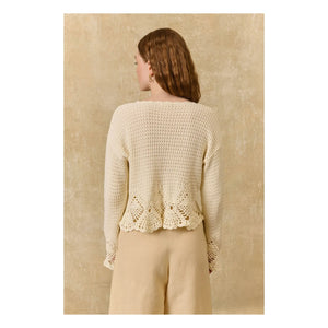 Louise Misha - Molya Cotton Cardigan | Cream