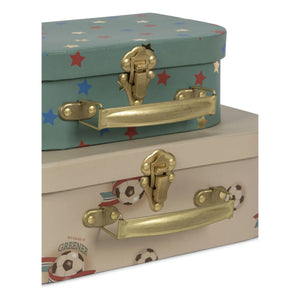 Konges Sløjd - Kick It Small Cardboard Suitcases - Set of 2 | Cream