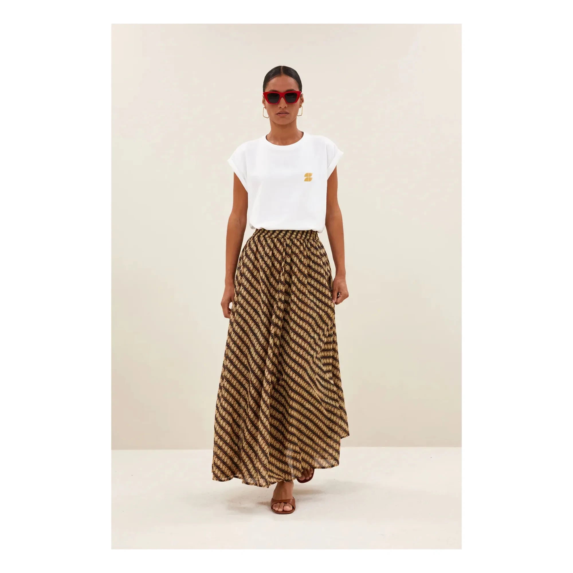 By Bar - Tobi Flame Cotton T-Shirt | White
