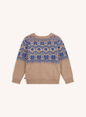 Petit Bateau - Jakarlı Yün Kazak | Bej