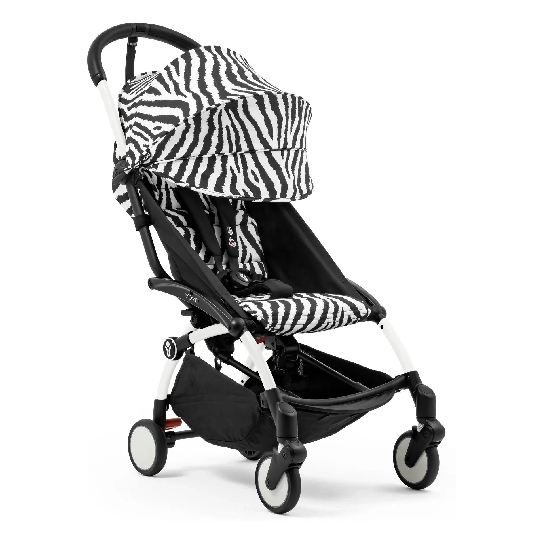 Stokke® - YOYO³ 6+ Baby Stroller White Frame | Zebra