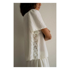 THEAVANT - Top La Fille Lace | White