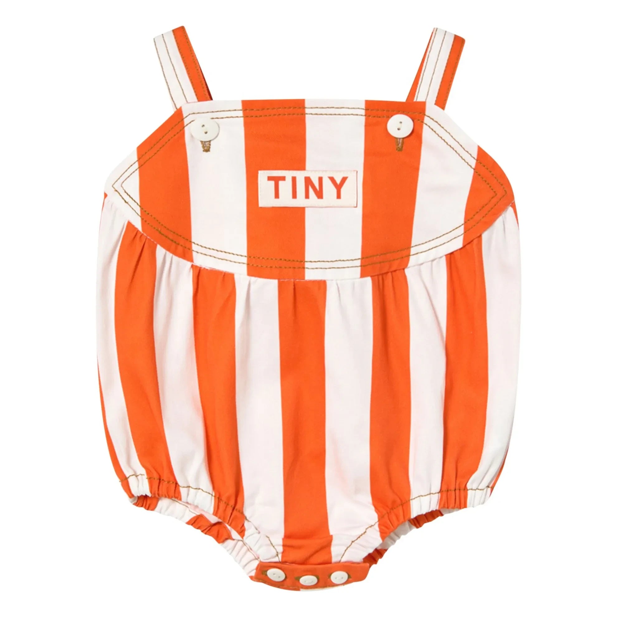 Tinycottons - Striped Twill Jumpsuit | Red