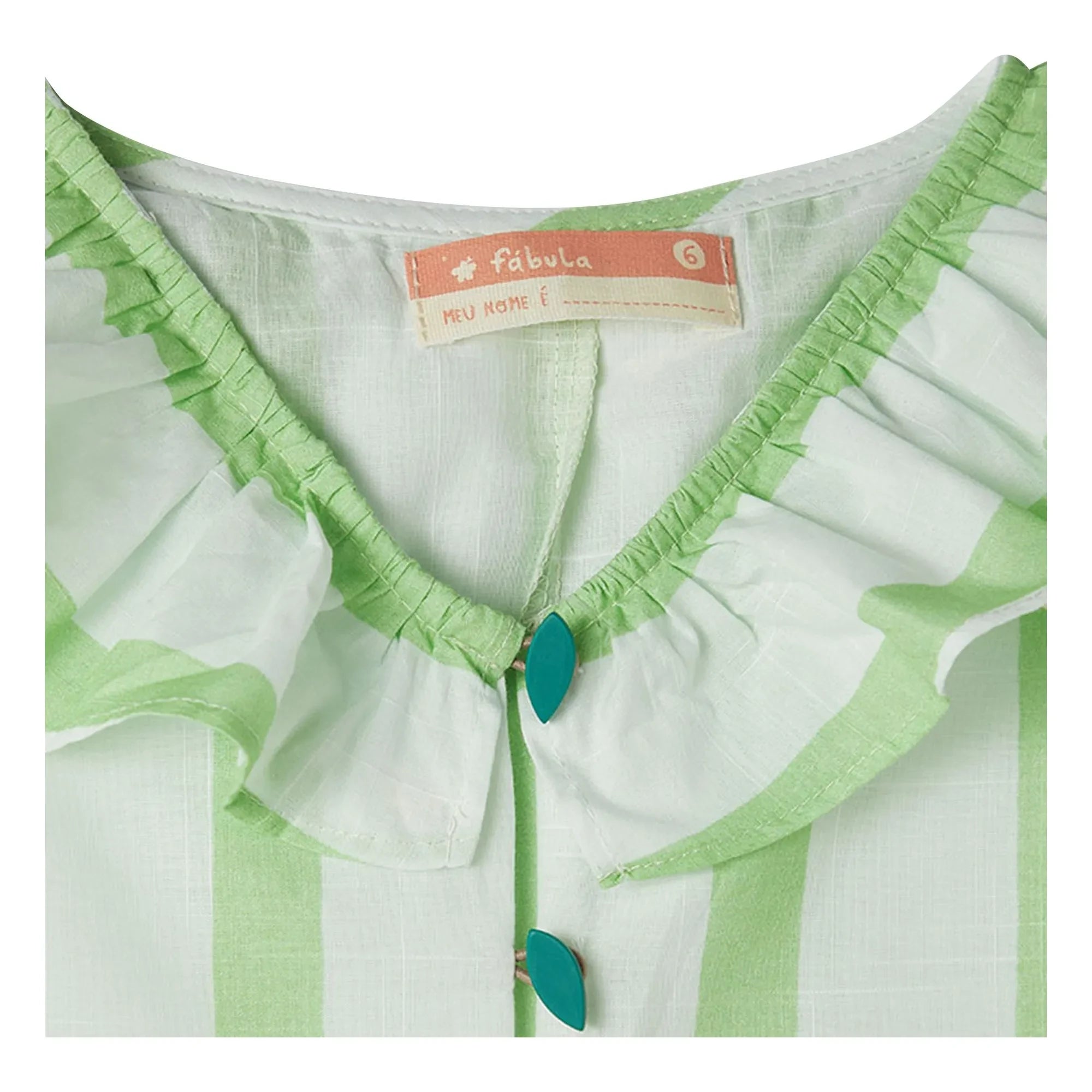 Fabula - Striped Ruffled Jumpsuit | Light Green