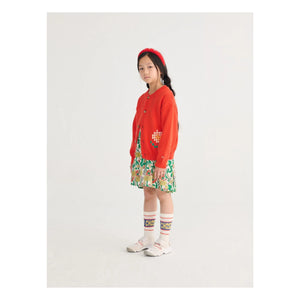 Bobo Choses - Organic Cotton Daisy Cardigan | Red