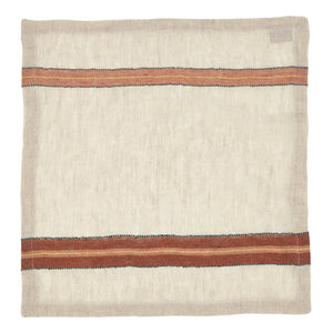 Libeco - Striped Tablecloth | Terracotta Red