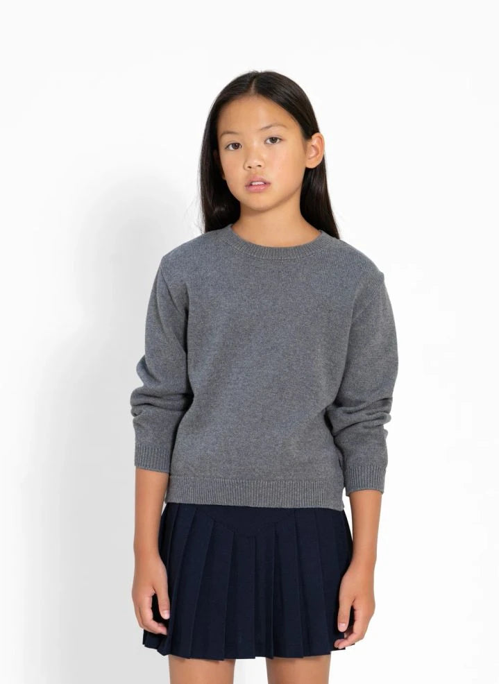 Smallable Kid - Cagnaby Organic Cotton Sweater | Gray Melange