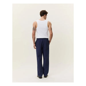 Les Deux - Seersucker Pants | Dark Blue