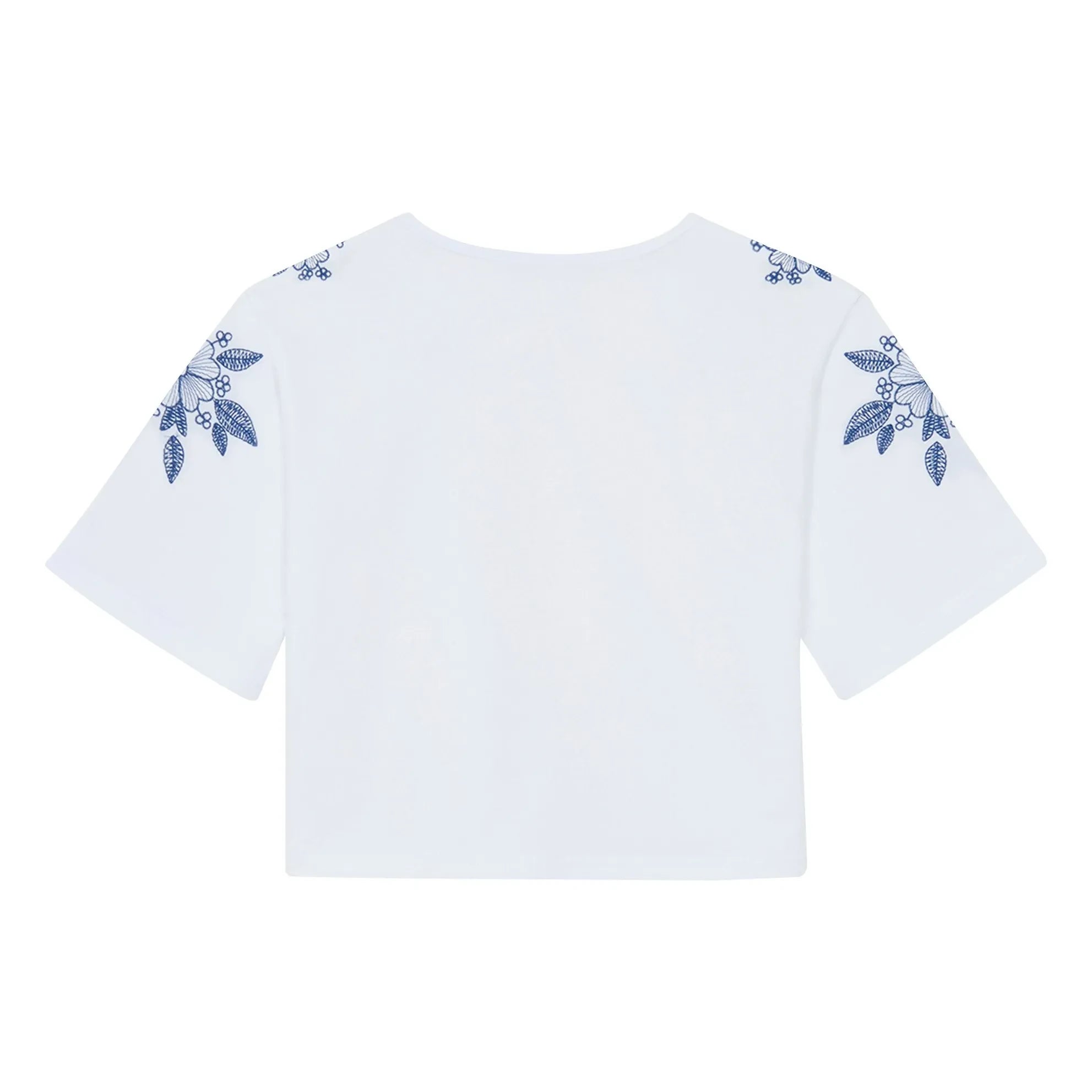 Tartine et Chocolat - Embroidered Flower T-Shirt | White