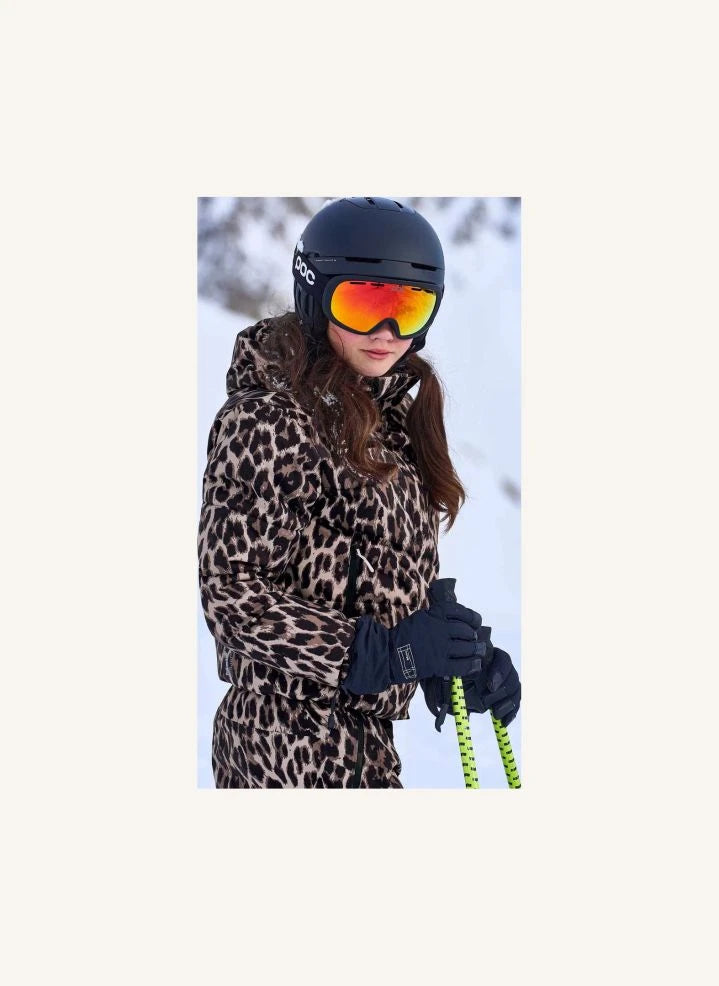 Molo - Hansine Pro Leopard şişme mont | Kahverengi
