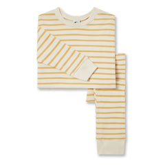 Sleepy Doe - Organic cotton striped pajamas | Yellow