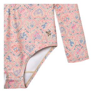 Wheat - Margot Fleuri Recycled Fiber UV Protection Swimsuit | Light Pink