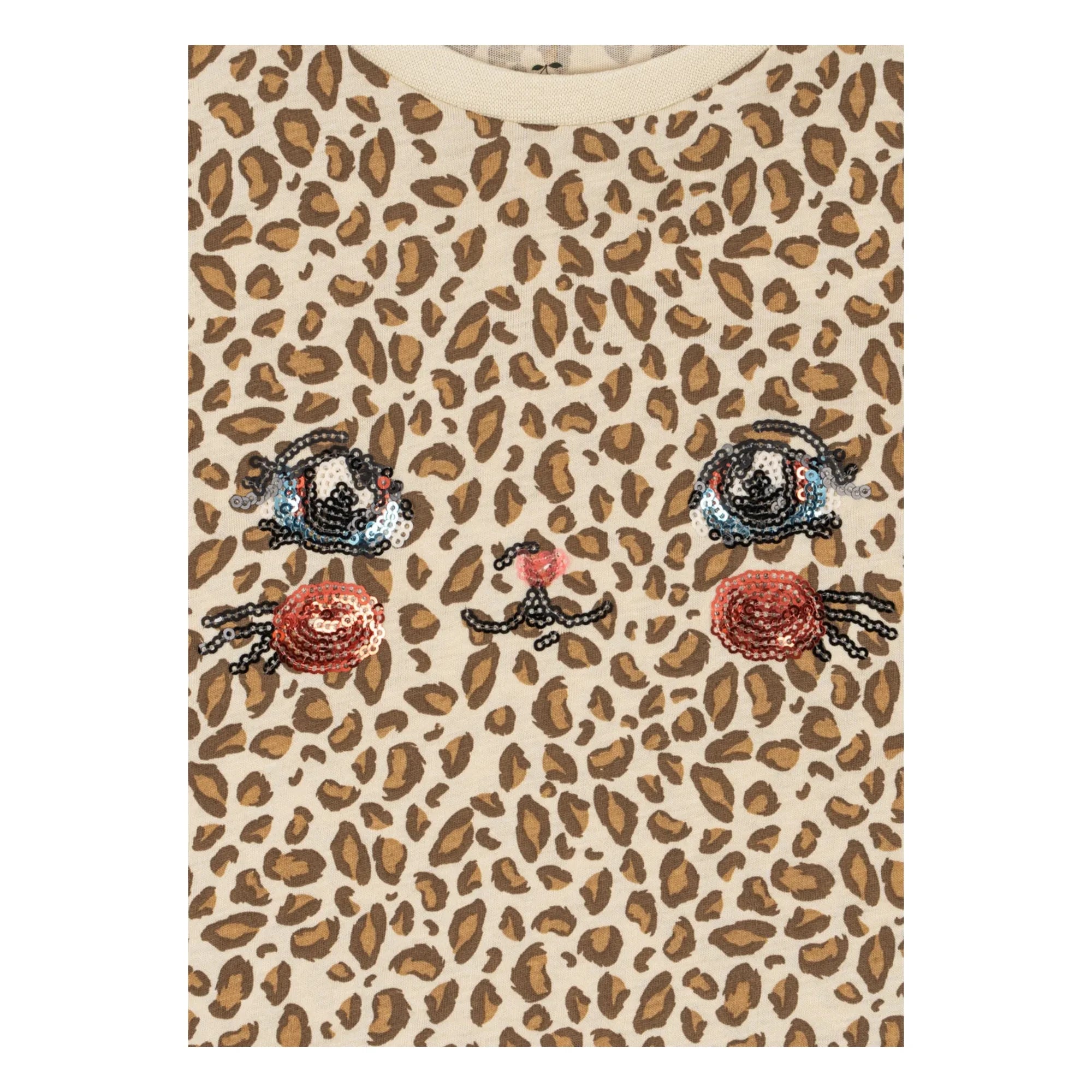 Konges Sløjd - Famo Leopard Organic Cotton T-Shirt and Shorts Set | Beige