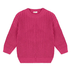 Yuki - Organic Cotton Thick Sweater | Fuchsia