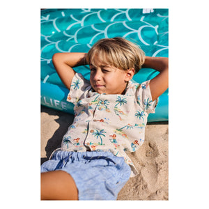 Arsène et Les Pipelettes - Fiorenzo Linen Shorts | Blue
