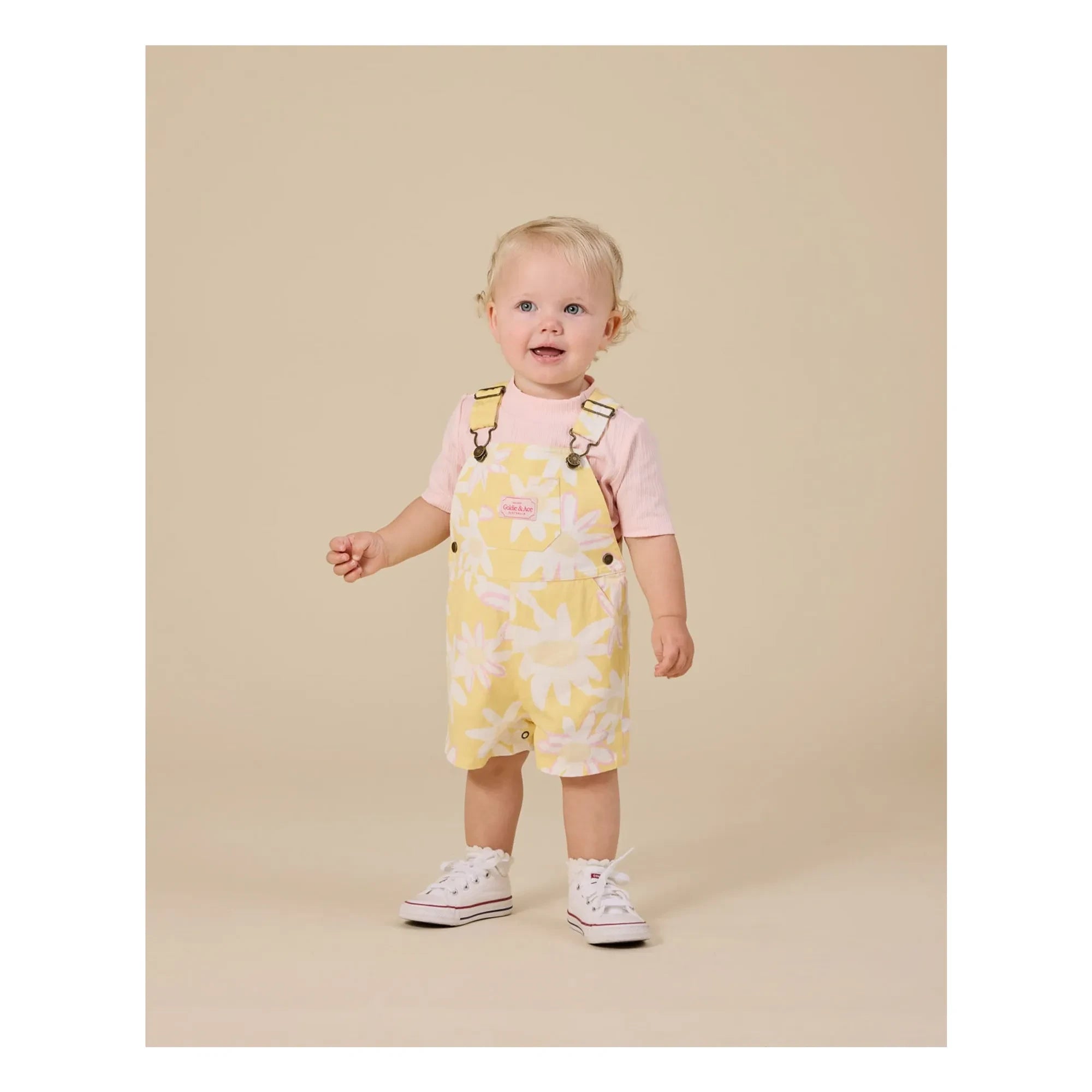 Goldie + Ace - Short Floral Jumpsuit | Yellow