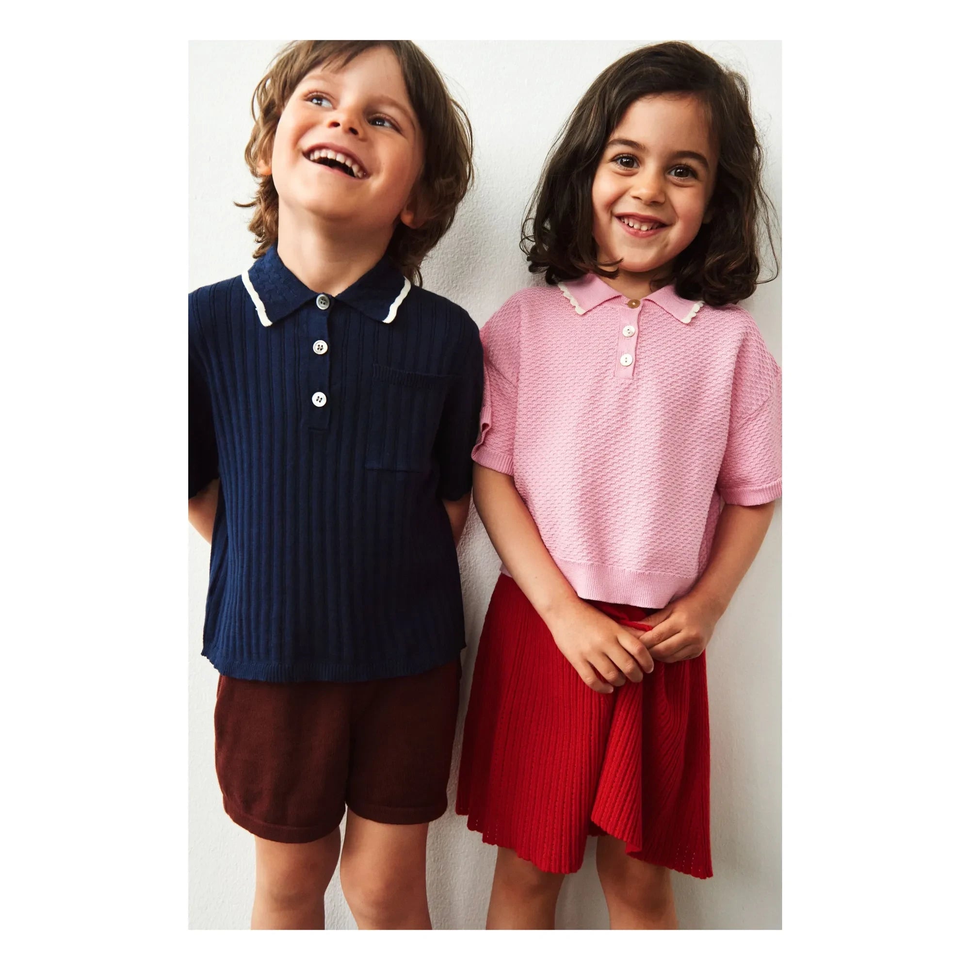 FUB - Polo Oversize Fine Pique Knit Organic Cotton | Candy pink