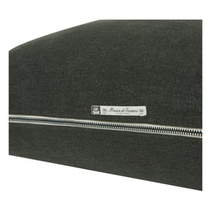 Maison de Vacances - Vice Versa Black Striped Stone Washed Linen Pillow | Asphalt