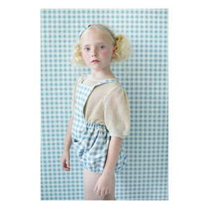 Soor Ploom - Oona Vichy Organic Cotton Romper | Off White