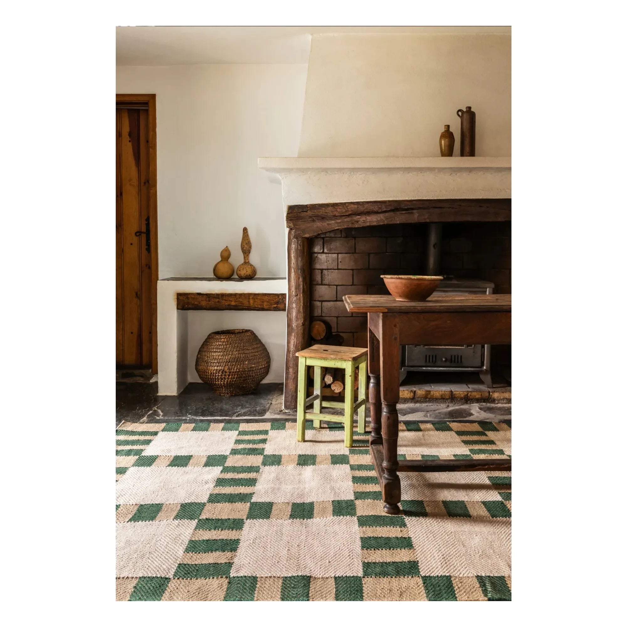 Layered - Late Breakfast Jute Rug, Evelina Kroon | Green
