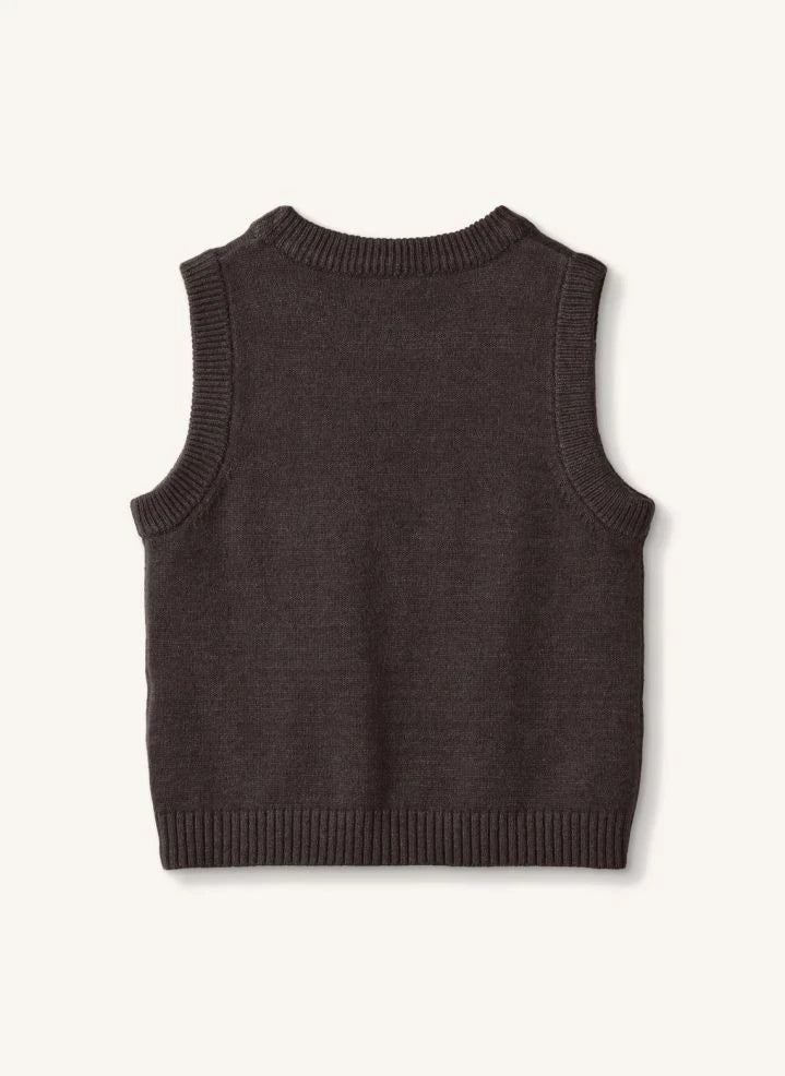 Fliink - Benna Oak Sleeveless Sweater | Brown